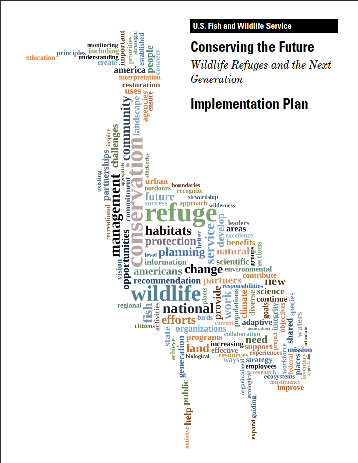 Cover of the Implementation Plan for Conserving the Future.